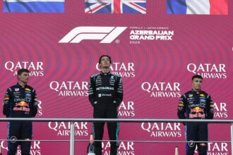 formula-1:-russell-supera-verstappen-por-0.1s-e-vence-gp-do-azerbaijao